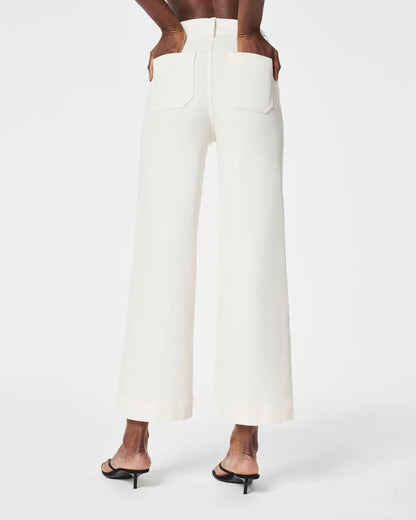 BellaBod™ - Tummy Control Cropped Wide-Leg Jeans