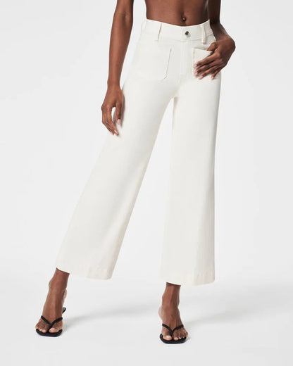 BellaBod™ - Tummy Control Cropped Wide-Leg Jeans