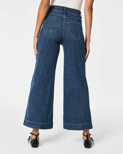 BellaBod™ - Tummy Control Cropped Wide-Leg Jeans